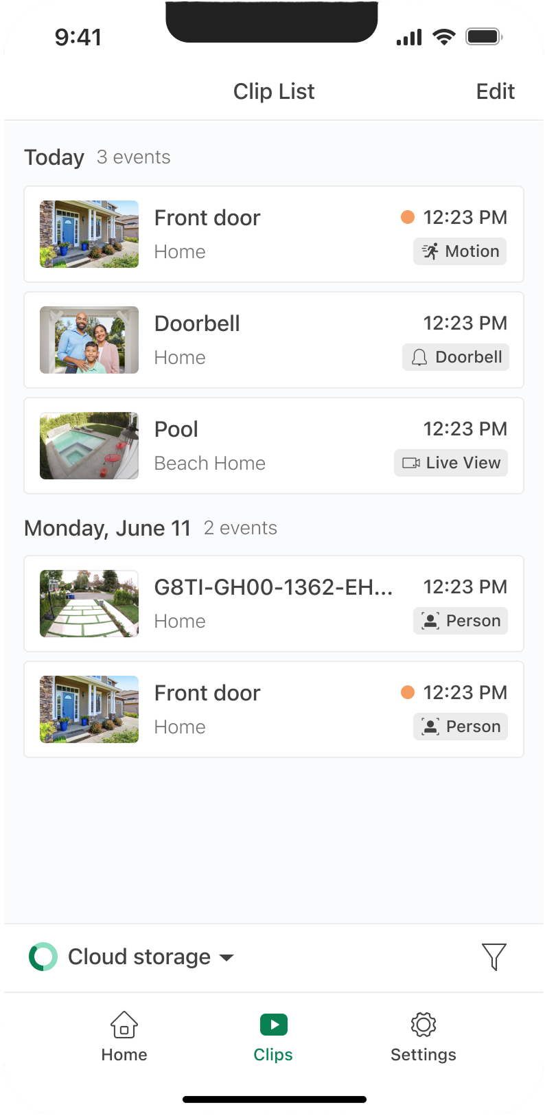 The redesigned Clip List