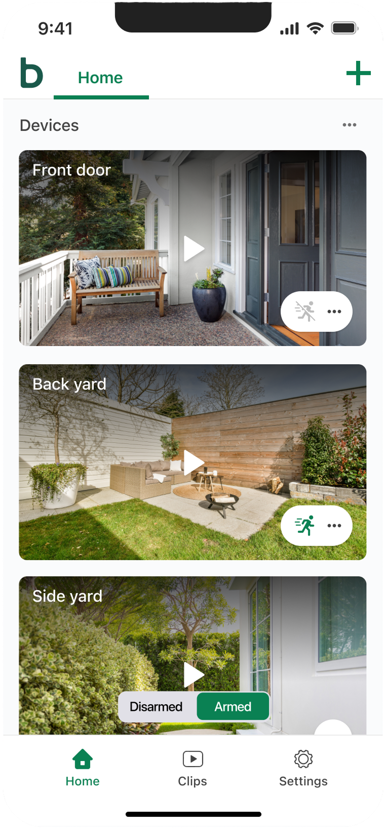 The redesigned Home screen
